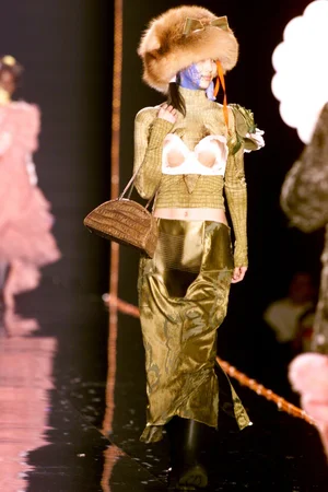 John Galliano Y2K ゴールド キャミ トップ 裏地付き サイズS John Galliano Y2K ゴールド キャミ トップ 裏地付き サイズS John